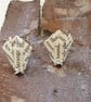 Dracula Vampire Bat Earrings: Recycled Book Paper, plastic free packaging, 