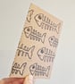 Fish Skeleton Lino Printed Pocket Notebook - Image 4