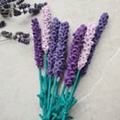 Handmade Lavender Stems - Everlasting Crochet Floral Décor