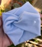 Pale blue twist fabric cuff bracelet  - Image 3