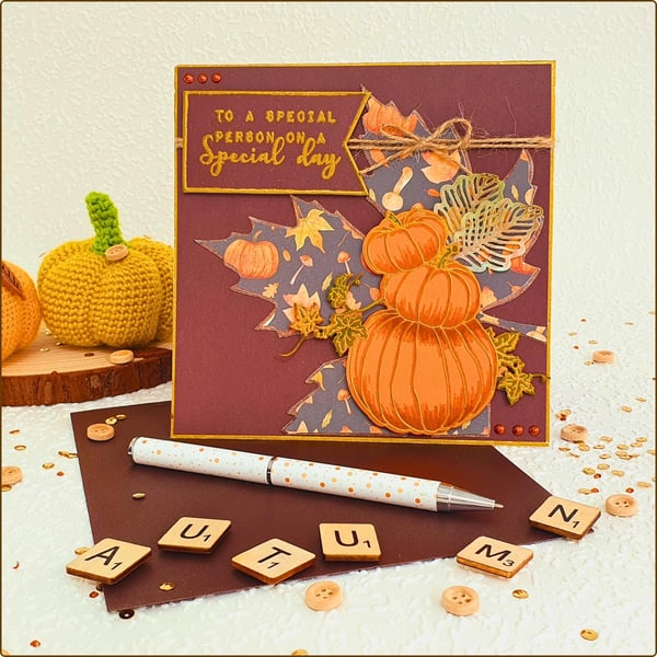 For A Special Person On A Special Day Autumn Colours Card - Various Occasions