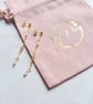 Cubic Zirconia Chain Earrings 14kt Gold FIlled - Image 3