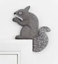 Grey squirrel door topper, forest theme home decor, decoration for door frame. - Image 4