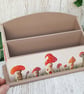 Red Toadstool Letter Rack - Mushroom Desk Tidy - Image 2