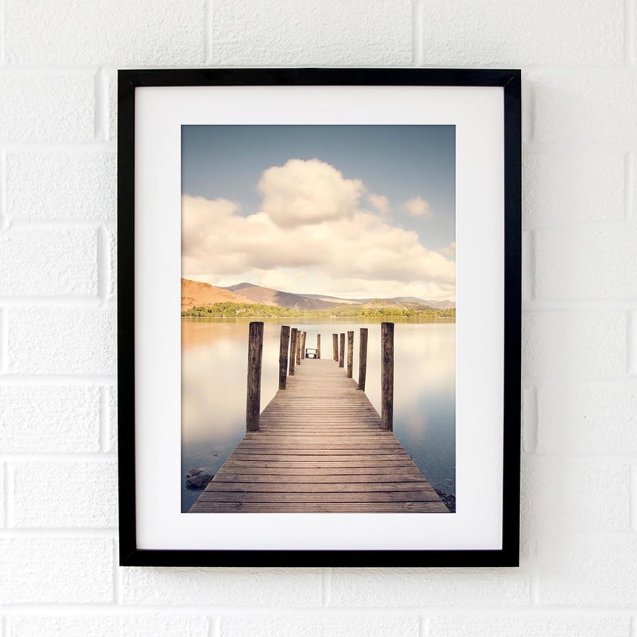 Lake District print - Ashness Jetty wall art - Derwentwater gift