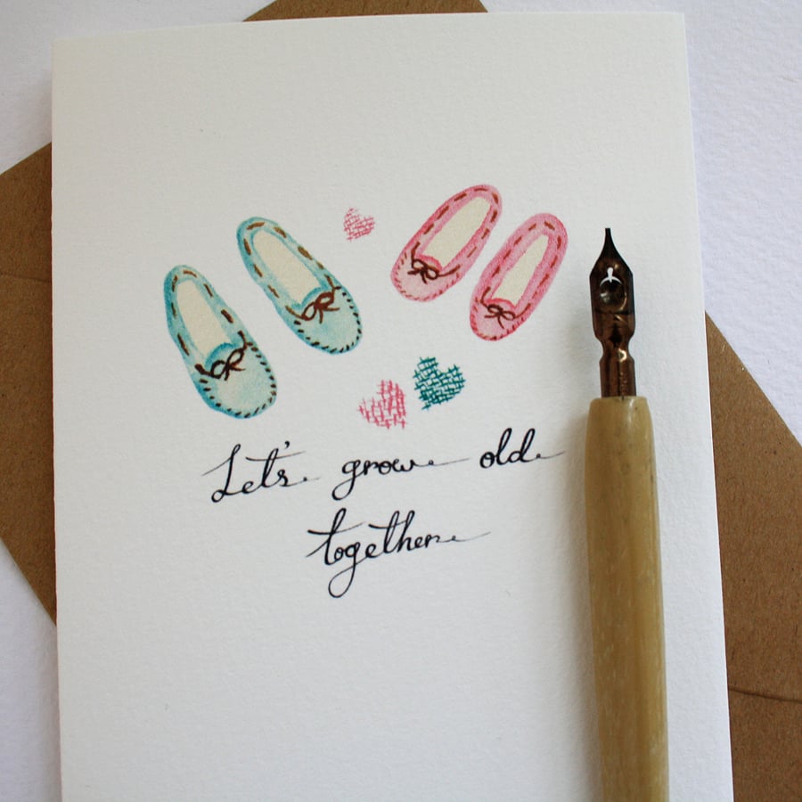 Let's grow old together card