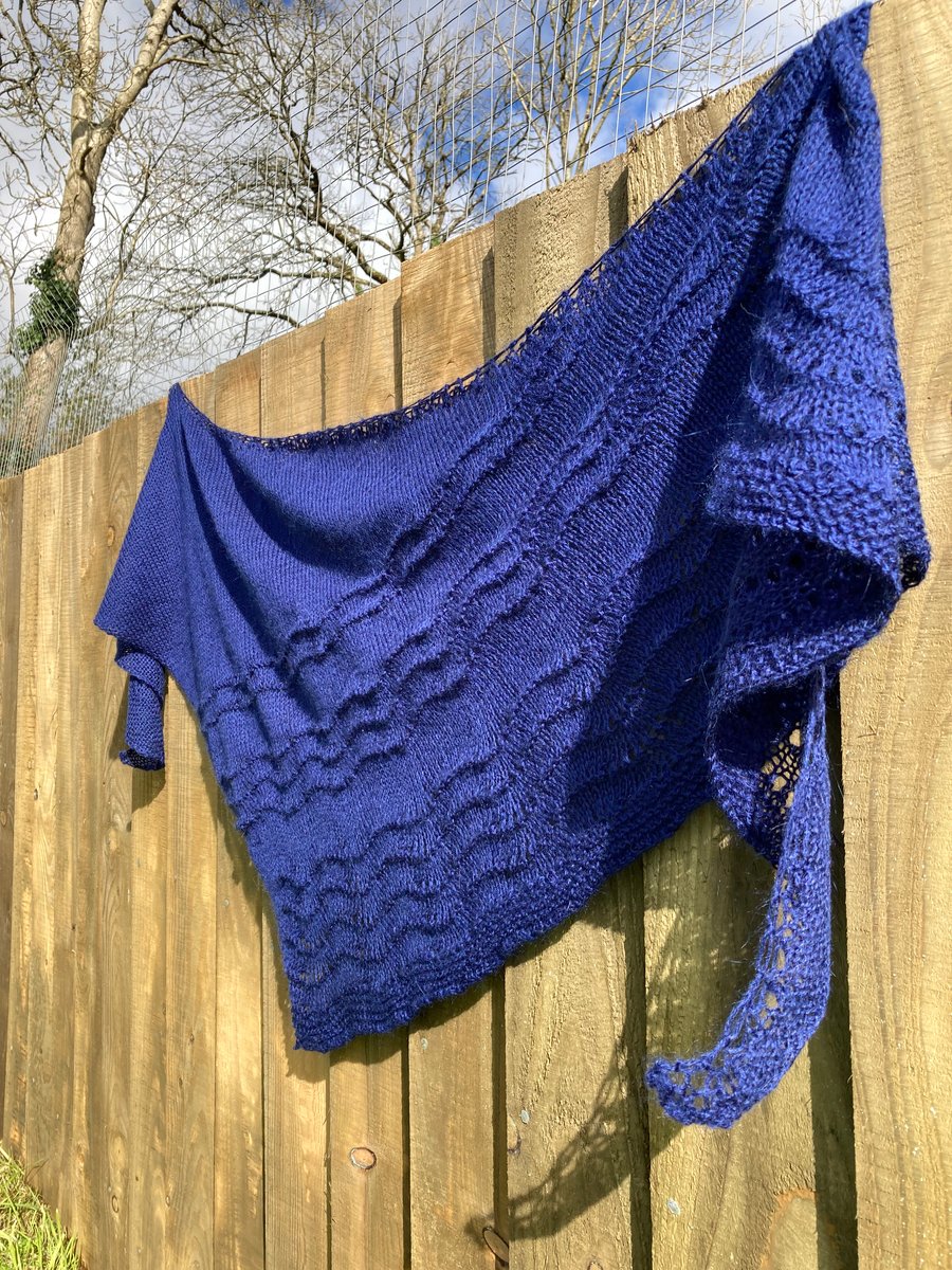 Feather like Merino Handknitted Lace Shawl 