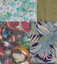 Upcycled slow stitching kit includes fabric, buttons, thread, lace, ribbon - Image 4