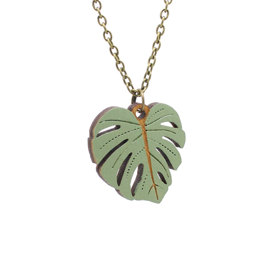 Monstera Leaf Necklace