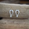 Studs, Small Silver Teardrop Ear Studs, Silver Stud Earrings