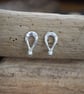 Studs, Small Silver Teardrop Ear Studs, Silver Stud Earrings