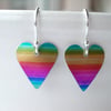 Rainbow heart earrings