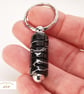 Handcrafted Acrylic Keyring Turned and polished with quality 'Chrome' fixings