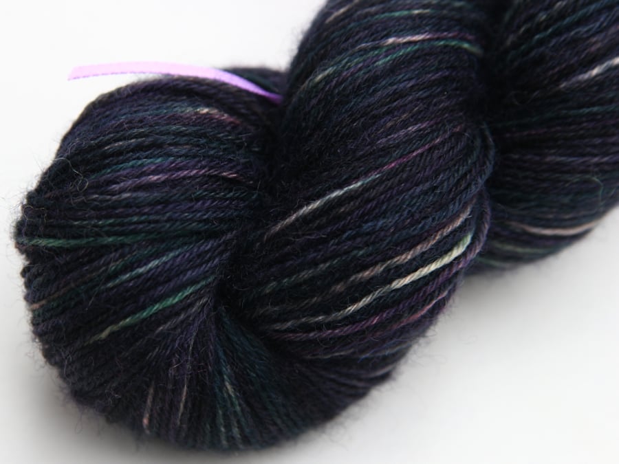 SALE Midnight Moor - Superwash Bluefaced Leicester 4-ply yarn