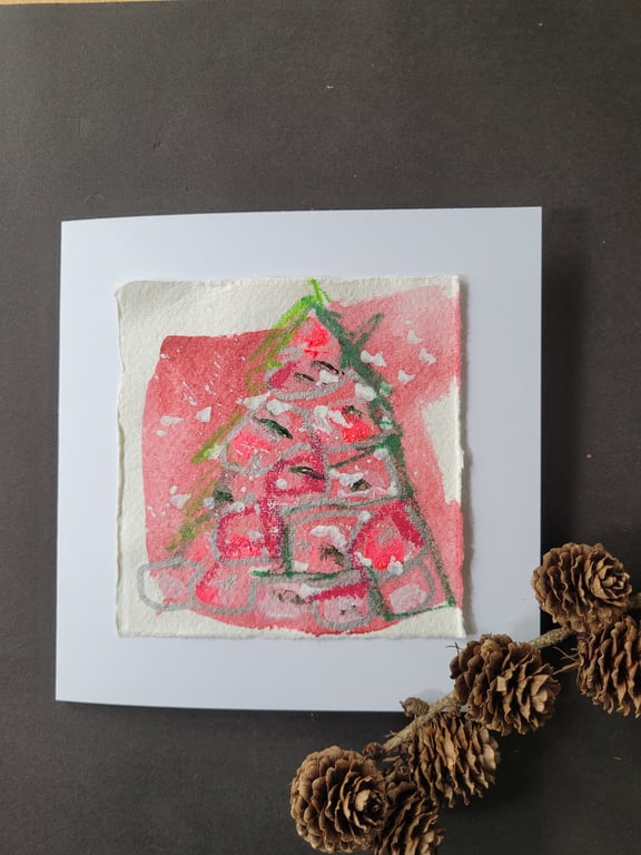 Abstract xmas card tree design
