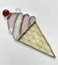 Stained Glass Ice Cream Suncatcher  - Handmade Hanging Decoration - Image 1
