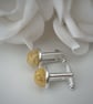 Flower Preservation Cufflinks – Keepsake from Wedding or Memorial Flowers