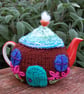 Country cottage tea cosy - hand embroidered - for one or two cup teapot - Image 2