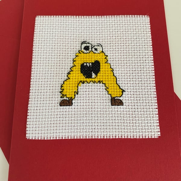 Monster Birthday Card     A