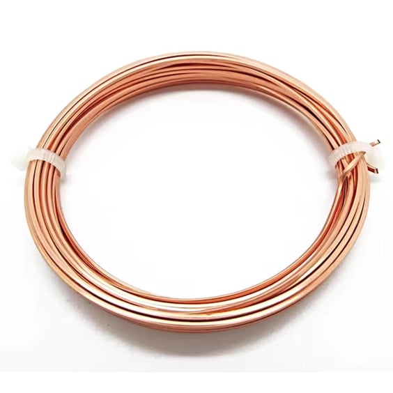0.8mm Square Copper Wire with a Non Tarnish Coating, 20 Gauge Craft Wire