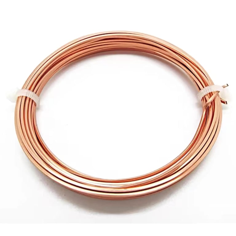 1.25mm Square Copper Wire with a Non Tarnish Coating, 16 Gauge Craft Wire 3m 