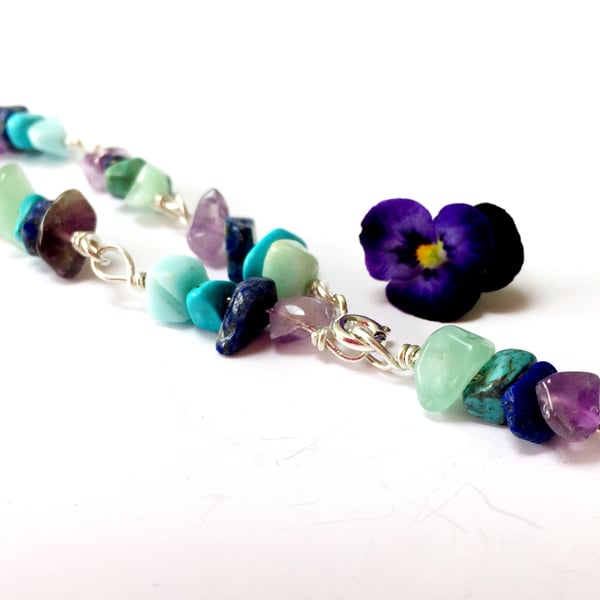 Sterling Silver Gemstone Bracelet