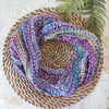  Crochet Infinity Scarf Wrap Cowl 'Rainbow Sherbet'