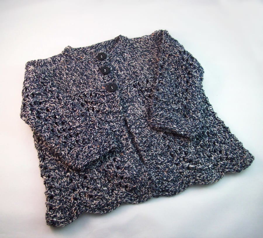 Baby Matinee Jacket - Denim