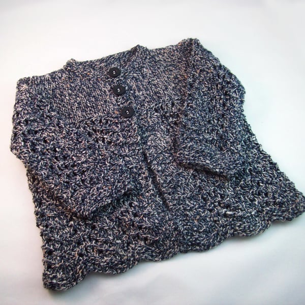 Baby Matinee Jacket - Denim