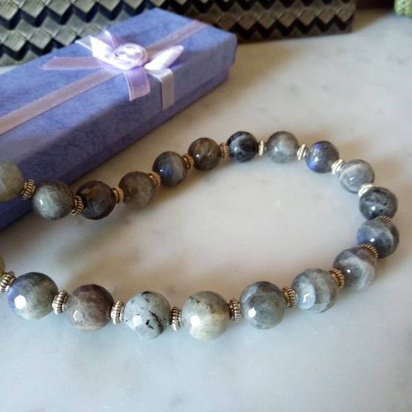 LABRADORITE NECKLACE - FREE UK SHIPPING