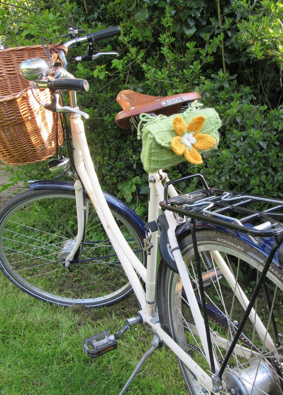 SALE. Saddle tool bag - lime green