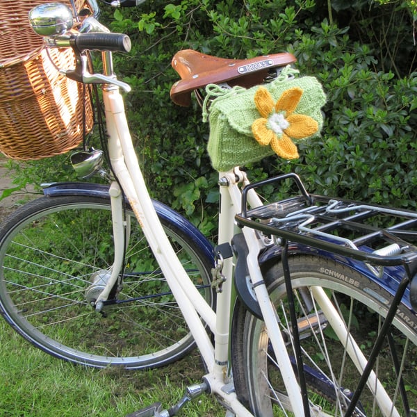 SALE. Saddle tool bag - lime green