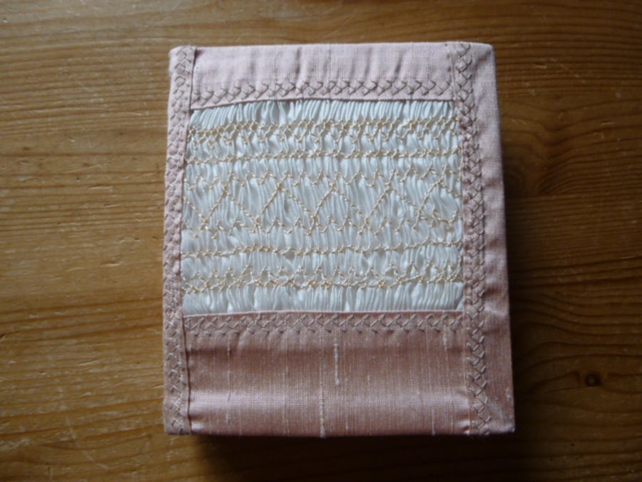 Hand Smocked Pale Pink Silk Needlecase, N1