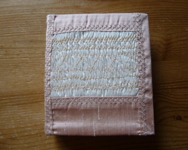 Hand Smocked Pale Pink Silk Needlecase, N1