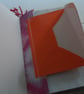 Mixed media journal - red, pink, orange, with hand woven spine - Image 6