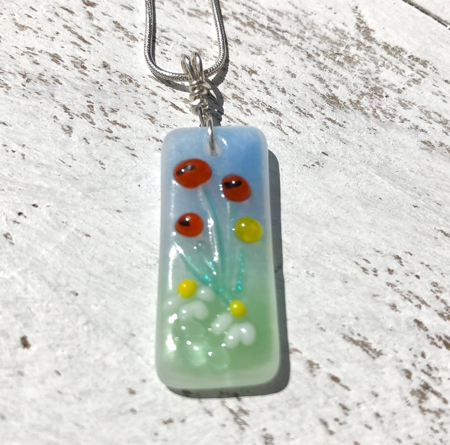 Sterling Silver & Glass Meadow Necklace
