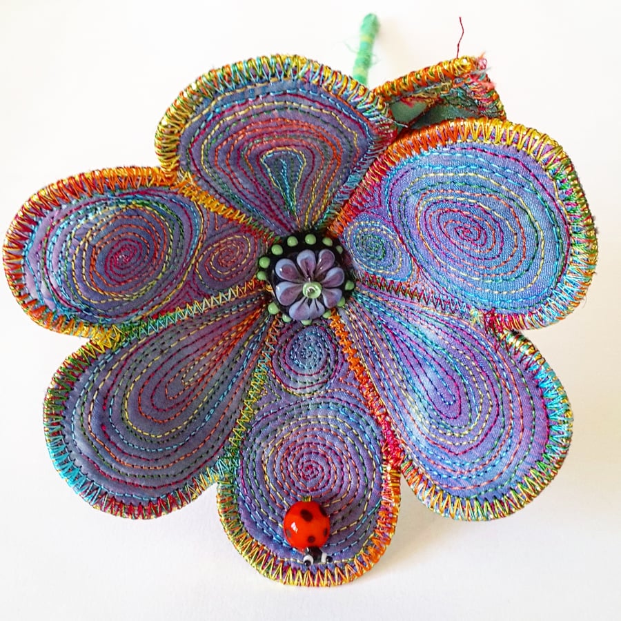 Stitched Silk Flower