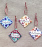  Enamelled Christmas Decoration with Handwritten Name & Personalised Message. - Image 3