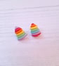 Rainbow Christmas tree earrings, choose your style - Image 5