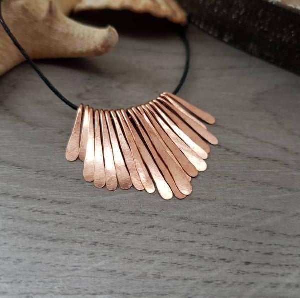 Hammered Paddle Set - Graduated Copper Paddle Drops - 19 Piece Set