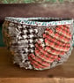 Storage Decorative Bowl, Hand Stitched in Oak Leaf Shaped Tweeds & other fabrics - Image 5