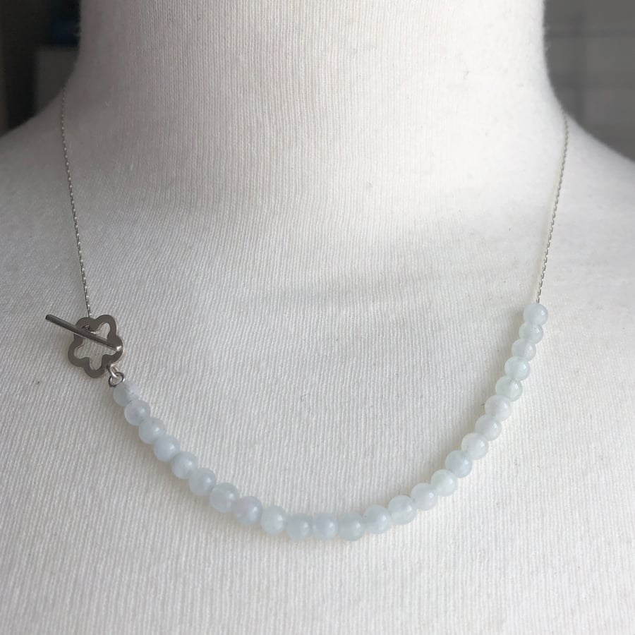 Hanami Necklace - Pale Aquamarine