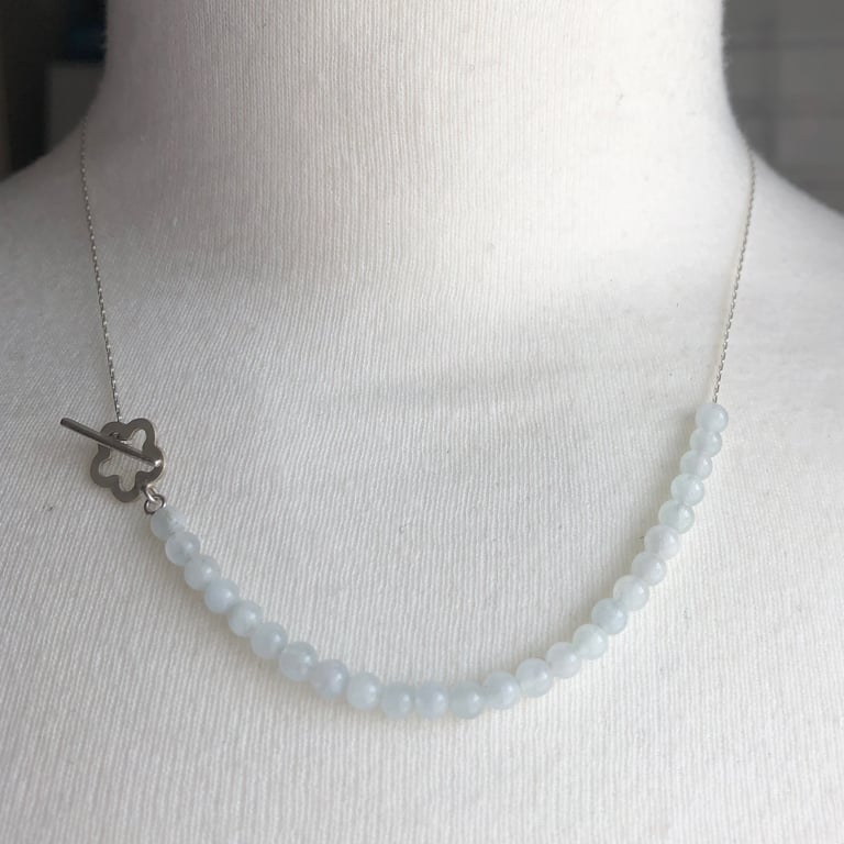 Hanami Necklace - Pale Aquamarine