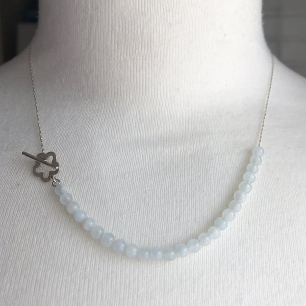 Hanami Necklace - Pale Aquamarine