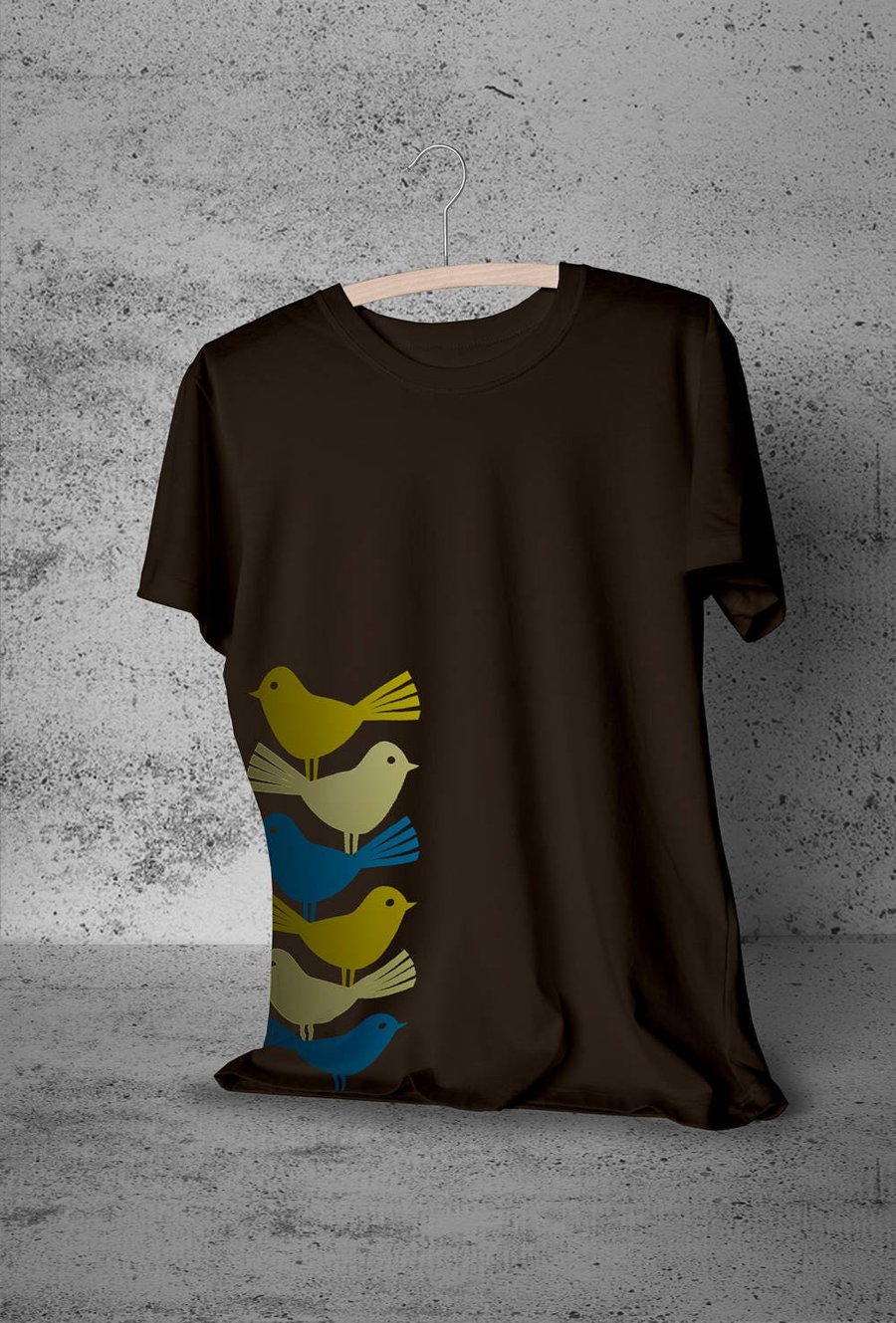 Bird mens T-Shirt. Malefemale clothing, graphic bird tee. Choice of colours! Big