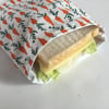 Large, re-usable, eco-friendly sandwich bag in gorgeous fabrics with PUL lining.