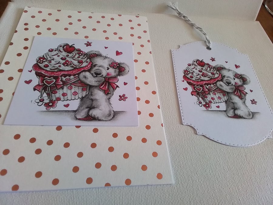 Card and gift tag. Birthday card. Mothers day card. Ref 448