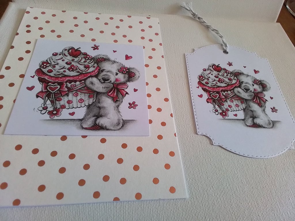 Card and gift tag. Birthday card. Mothers day card. Ref 448