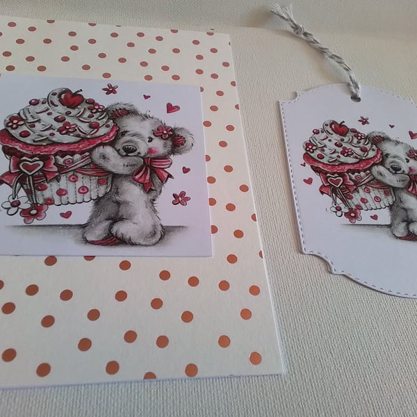 Card and gift tag. Birthday card. Mothers day card. Ref 448