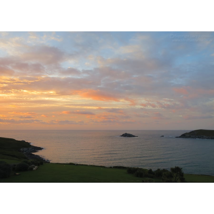 Crantock Bay Sunset Print